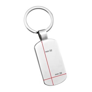 Porte-clés en acier inoxydable avec plaque rectangulaire pour un usage quotidien - Product Image 2