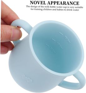 Tasse à bec 100 % silicone pour bébé, sans BPA, avec poignée et paille, pour tout-petits, vaisselle de qualité alimentaire pour nourrissons - Product Image 4