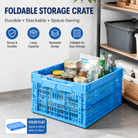 Caisse en plastique pliable, empilable et emboîtable HUADING 400*300*255 mm en PP écologique, avec logo personnalisé pour les marques de vente au détail