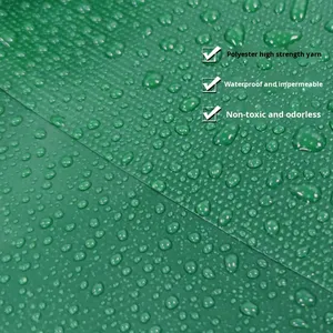 Bạt <span class=keywords><strong>PVC</strong></span> màu xanh lá cây che mưa chống mài mòn chống trầy xước chống thấm nước chống nắng dày chống rách phủ tarps - Product Image 1