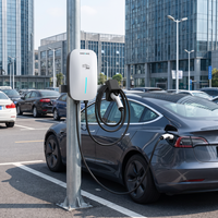 Estación de Carga Inteligente para Vehículos Eléctricos (VE) de 7KW/11KW/22KW, Personalizable, Tipo 1/Tipo 2/GBT, de Pared o de Pie, Sin Cable de Alimentación