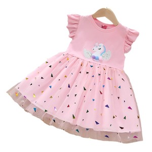 <span class=keywords><strong>Robe</strong></span> de princesse pour filles 2025, modèle ODM tendance, en gaze moelleuse, <span class=keywords><strong>à</strong></span> <span class=keywords><strong>bretelles</strong></span> spaghetti, pour l'<span class=keywords><strong>été</strong></span>, pour petites filles - Product Image 6