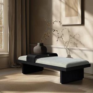 Casa moderna divano sgabelli ottomani nordico camera da letto fine panca posto salotto grande tessuto ottomano in <span class=keywords><strong>legno</strong></span> scarpe fasciatoio sgabello - Product Image 5