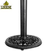 Base de table à manger en fonte robuste à 4 pieds, hauteur 450 mm - 720 mm, personnalisable, thermolaquée pour café, restaurant, mobilier d'extérieur