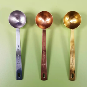 Cucharas de café, <span class=keywords><strong>15</strong></span> <span class=keywords><strong>ML</strong></span> 304 Cucharas de café de acero inoxidable Cuchara medidora de mango largo Se adapta al contenedor de Café - Product Image 5