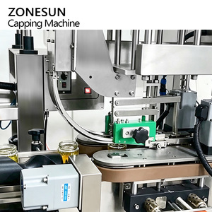 เครื่องปิดฝาขวดแก้วแบบสุญญากาศ ZONESUN ZS-AFK180 ความเร็วสูง อัตโนมัติ แบบสองหัว พร้อมระบบติดตามฝา - Product Image 4