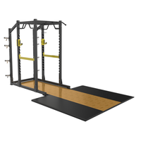 Plataforma de Levantamiento Ajustable Comercial con Logotipo Personalizado, Rack de Potencia para Gimnasio, para Levantamiento de Pesas y Powerlifting, de Madera y Goma