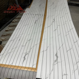 Pannello Murale Flessibile in PVC Scanalato Wayon, Carta da Parati <span class=keywords><strong>3D</strong></span> Effetto Legno Autoadesiva, Facile da Installare, Strisce Scanalate Adesive - Product Image 4