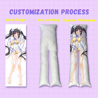 Housse de coussin carrée à jambes séparées pour personnage d'anime et de dessin animé 180x60cm 71x24in pour usage domestique