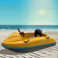 Jet ski monoplace pour activités de plein air, bateau de pêche électrique 0-50 km/h avec fonction de dérive, matériau en fibre de verre durable