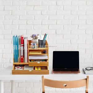 Étagère de rangement pour bureau, porte-documents en bois massif, porte-enveloppes, base de classement pour fournitures scolaires, bibliothèque - Product Image 1