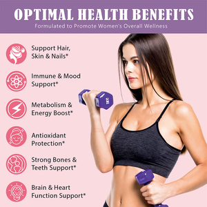 Gummies multivitaminées OEM/ODM pour femmes avec vitamine D3, zinc, oméga 3, densité osseuse améliorée, 60 unités par flacon pour adultes - Product Image 4