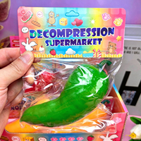 Jouet fluide souple en forme de piment réaliste à presser pour cadeaux de fête, cadeau farfelu, jouet anti-stress et de décompression