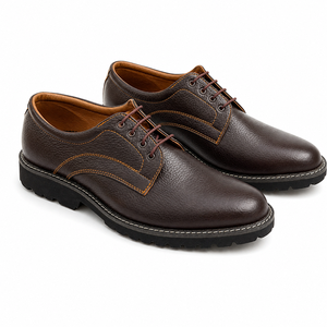 Bottes de randonnée Premium Cartel Digger en cuir véritable, chaussures d'extérieur à semelle en caoutchouc robuste, confortables pour le quotidien, vente en gros - Product Image 5