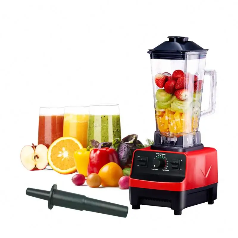 Processador automático do fruto do juicer pesado comercial do misturador do dever do temporizador, misturador dos smoothies 1500w do triturador de gelo do produto comestível/