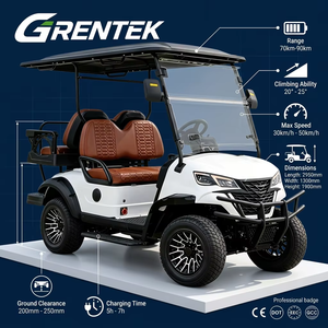 Nouveau design, modèle très vendu, mini-voiturette de golf de luxe, 4 places, voiturette de golf électrique améliorée pour les routes non publiques - Product Image 4