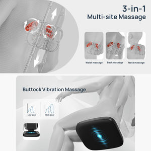 كرسي تدليك شياتسو للظهر مع خاصية التسخين، تدليك كامل للظهر بالعجن أو الدوران، وسادة تدليك بالاهتزاز للمكتب والمنزل - Product Image 3