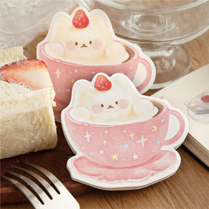 30 Foglietti Adesivi per Confezione, Serie Amici in Schiuma Lattea, Forme Adorabili e Motivi Creativi per Studenti e Ufficio - Product Image 3