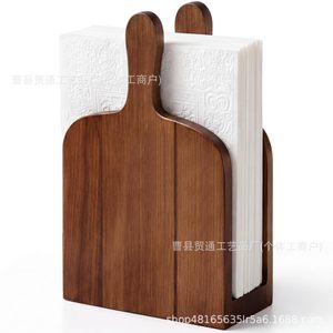 Portarrollos de madera con forma de tabla de cortar, organizador de escritorio, diseño moderno para mesa de comedor, dispensador de papel - Product Image 5