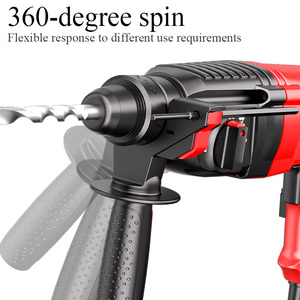 Industriële Rotatiehamer Slagboormachine 1800W 26mm Max. Boordiameter 60.4ft-lb Koppel Beton Draagbaar AC 110-240V - Product Image 6