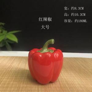 Tarro de té de cerámica creativo pequeño con colores <span class=keywords><strong>verde</strong></span>, <span class=keywords><strong>rojo</strong></span> <span class=keywords><strong>y</strong></span> amarillo para almacenamiento de alimentos, tapas selladas para tarros de pimienta de frutas <span class=keywords><strong>y</strong></span> verduras - Product Image 2