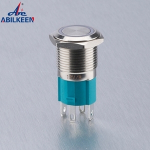 16 Mét momentary Power Logo Vòng thắp sáng đẩy thiết lập lại đơn cực 12V Điện kim loại điện logo momentary trên đẩy nút chuyển đổi - Product Image 6