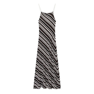 GX9140 Nouvelle Collection Été 2026 – Robe Longue Maxi Élégante et Unique en Maille Rayée à Bretelles Fines pour Femme - Product Image 2
