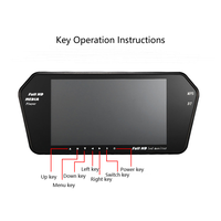 Monitor de 7 pulgadas para coche, pantalla universal de alta calidad de 1080p, con botón HD