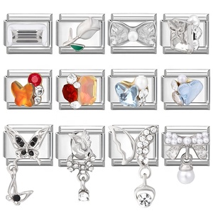 Handmade Italian Modular Charms DIY Accessories Enamel Elastic Stainless Steel Jewelry Bracelets Fashionable Charms for Women - Product Image 4