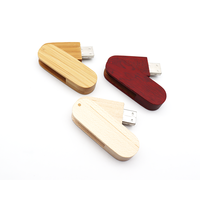 Lecteurs flash USB en bois pivotants Wood Shell Memory Sticks 32GB 4GB 64GB LOGO Personnalisation Nouveau Design Pen Drives
