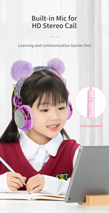 Accessoire d'écoute <span class=keywords><strong>pour</strong></span> bébés filles, 1 pièce, écouteurs intra-auriculaires, sans fil, <span class=keywords><strong>musique</strong></span> rose, annulation de bruit, design de dessin animé, <span class=keywords><strong>casque</strong></span> d'écoute licorne - Product Image 6