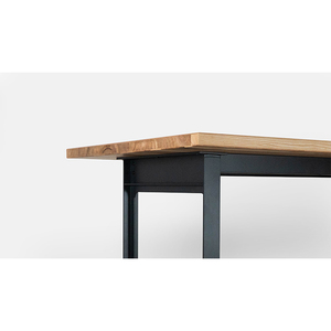 Juego de Mesa de Comedor Rectangular de Madera Maciza de Roble de <span class=keywords><strong>Estilo</strong></span> Rústico Moderno con 4 Sillas para el Hogar o <span class=keywords><strong>Restaurante</strong></span> - Product Image 6