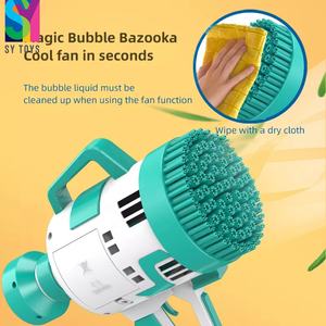 Sy खिलौने 108 छेद इलेक्ट्रिक रॉकेट लॉन्चर बुलबुला गन मशीन गर्मियों के आउटडोर खिलौने के लिए सुपर मल्टी-बबल - Product Image 4