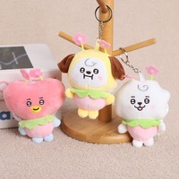 Nouveau porte-clés en peluche mignon Kawaii, mini jouet en peluche doux pour breloque de sac, pendentif, décoration de sac à dos