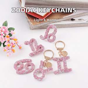 Porte-clés Constellation en Strass Cristal, Pendentifs Signes Astrologiques, Breloques <span class=keywords><strong>Horoscope</strong></span>, Bijoux - Product Image 3