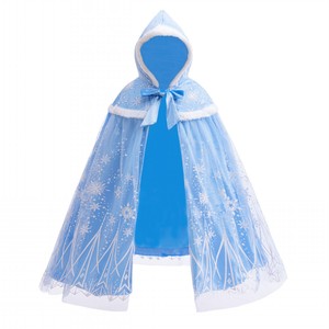 Nuove ragazze <span class=keywords><strong>Elsa</strong></span> mantello ragazze più velluto mantello Costume Cosplay di Halloween principessa bambini cartoni animati scialle con cappuccio abbigliamento - Product Image 2