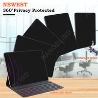 360 degrés iPad Pro 12.9 pouces tablette confidentialité écran protecteur magnétique amovible 4 voies Anti espion écran Film pour Apple iPad