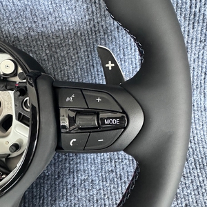 Volante de Cuero Mejorado Compatible con <span class=keywords><strong>BMW</strong></span> Serie F30 F32 F10 F20 F07 F01 E46 E60 E90 M3 M4 <span class=keywords><strong>M7</strong></span> F02 - Product Image 4