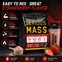 Poudre Protéinée Mass Gainer 2LB, Prise de Masse Haute en Calories, Nutrition Sportive, Fabricant OEM Marque Privée