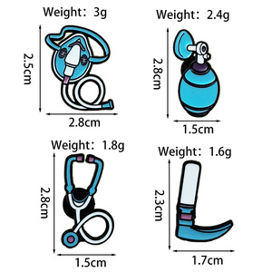 Conjunto de Pins de Esmalte Médico, Broches de Estetoscópio e Anestesia, Presente Fofo de Pins de Lapela para Enfermeiros e Médicos - Product Image 2