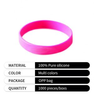 Bracelet en silicone personnalisé avec logo imprimé rouge, bracelet en caoutchouc pour la promotion et la publicité - Product Image 2