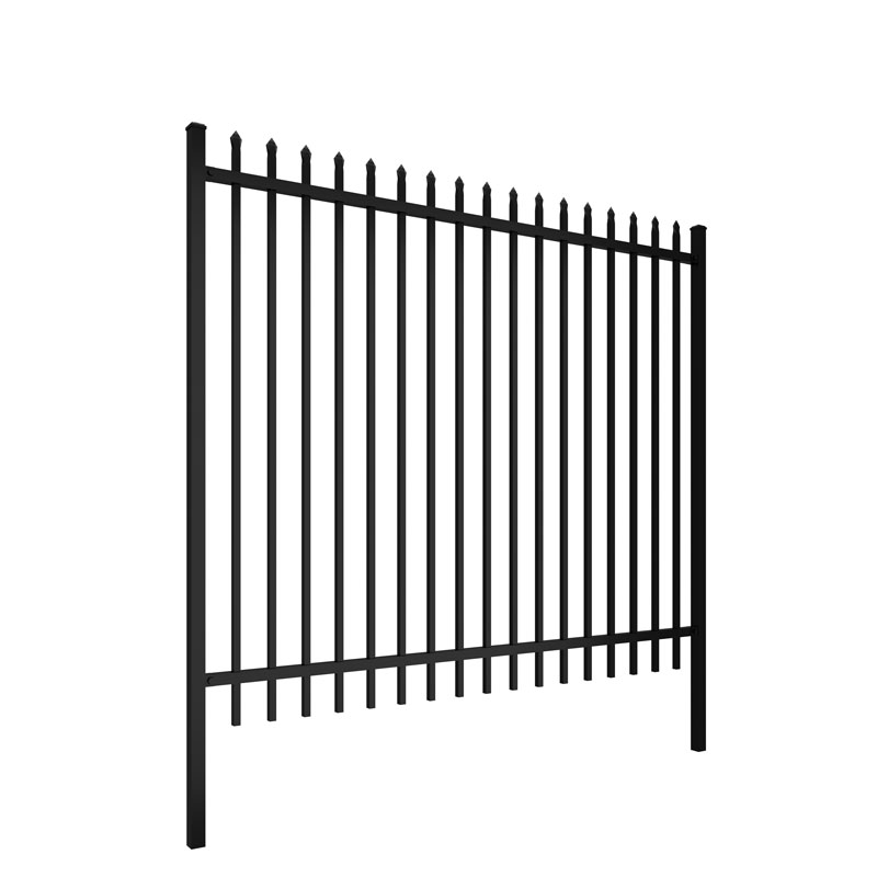 latest company news about Modern Metal fence galvanized Picket Wrought Iron Fence Panels Steel Fence  0