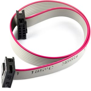 Cable Plano IDC FFC/FPC Jujinglobal de 8 Pines 2x4 con Paso de 2.0mm, Gris, 7.8 Pulgadas con Conector, Paquete de 4 - Product Image 2