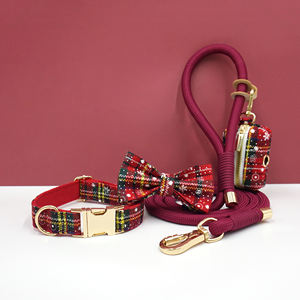 Productos de tendencia 2025 recién llegados conjunto de collar de perro de lujo de Navidad y Halloween estampado bolsa de basura para caca de perro pajarita para perro - Product Image 3