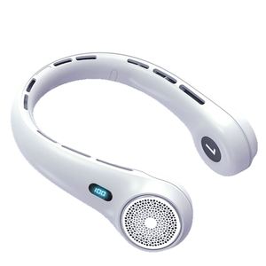 Ventilateur de cou portable silencieux sans pales, nouvelle arrivée, grande autonomie, affichage numérique, ventilateur rafraîchissant pour le camping - Product Image 1