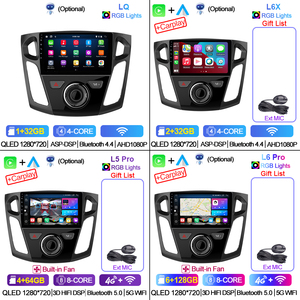 Autoradio Lehx 8 Core 5G Android 10 con Carplay per <span class=keywords><strong>Ford</strong></span> <span class=keywords><strong>Focus</strong></span> 3 2011-2019, 2 Din, Stereo GPS, Lettore DVD per Auto - Product Image 4