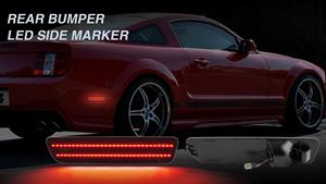 ZEAL LED feux arrière latéraux pour <span class=keywords><strong>Ford</strong></span> <span class=keywords><strong>Mustang</strong></span> 2005 2006 2007 2008 <span class=keywords><strong>2009</strong></span> lentille fumée lumière rouge 2 pièces - Product Image 2