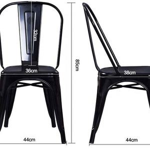 Venta al por mayor de metal Marco De restaurante Silla de metal al aire libre mesa y sillas de comedor sillas - Product Image 6
