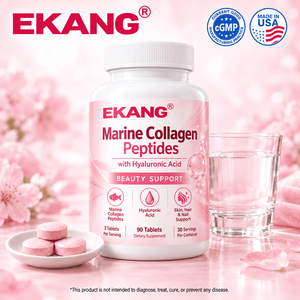 Tabletas de Colágeno Marino de Fábrica Estadounidense, Ácido Hialurónico Tipo I, Hidrólisis Enzimática de Bajo Peso Molecular, Natural, 2000 mg, para Piel de Adultos - Product Image 1