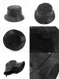 Sombrero de Pescador de Cuero PU Brillante con Estilo Inglés, Moderno y Versátil, Hecho de Cuero - Product Image 3